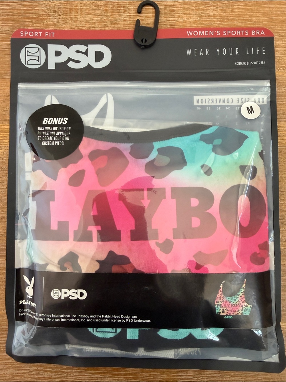 PSD x Playboy Wild Bunny Sports Bra Women’s Medium NWT